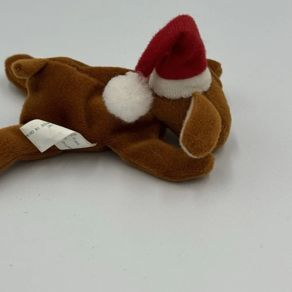 Vintage Oriental Trading Co Beanie Dog With Santa Hat